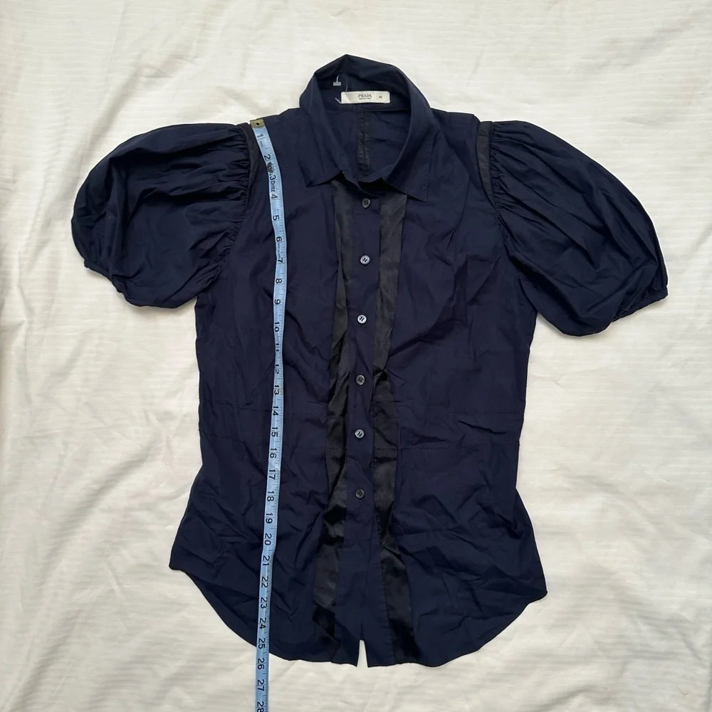 Prada black cotton women shirt size 6 - Picture 6 of 16